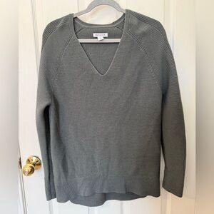Athleta Women's Grey Hanover V-Neck Sweater